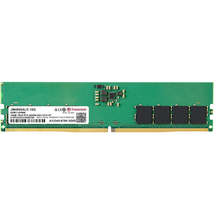 Memorie RAM Transcend JetRam, DDR5 SDRAM, 4800 MHz, 16GB, JM4800ALE-16G