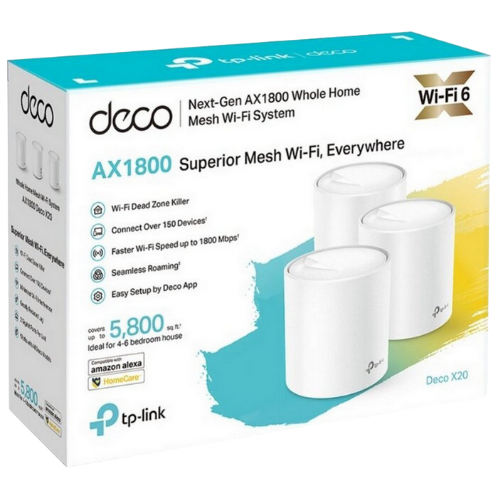 Whole-Home Mesh Dual Band Wi-Fi 6 System TP-LINK, 