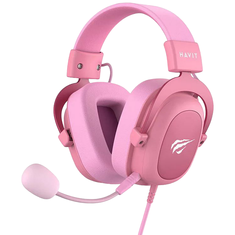 Căști gaming Havit H2002d, Cu fir, Roz