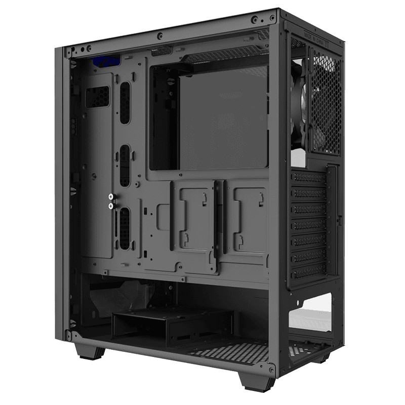 Carcasă PC Gamemax Diamond COC, Midi-Tower, Fără PSU, Negru