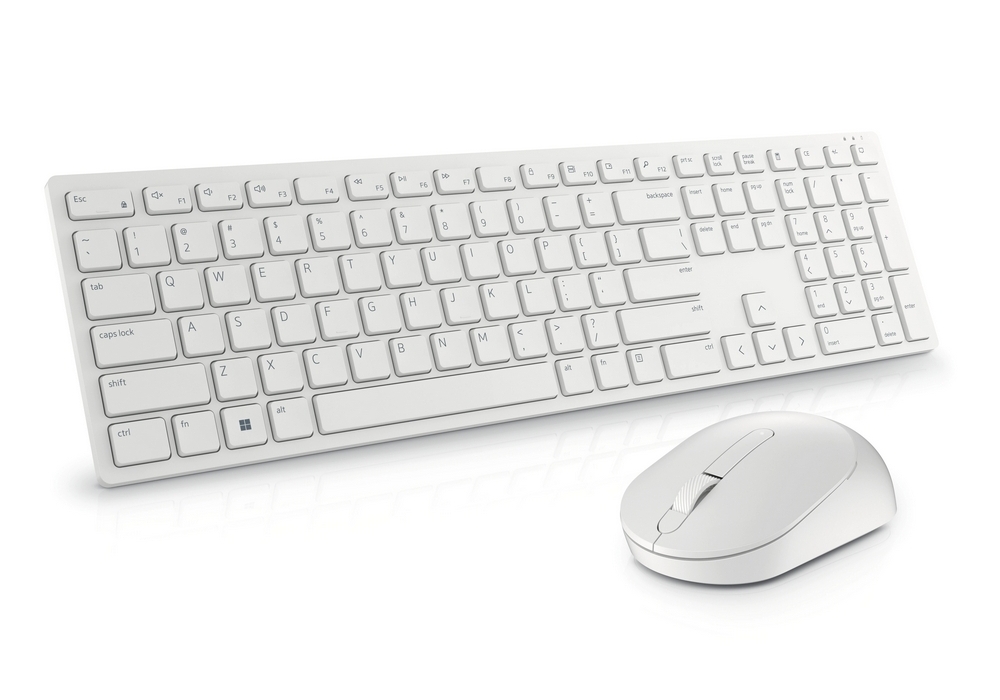 Set Tastatură + Mouse DELL KM5221W, Fără fir, Alb
