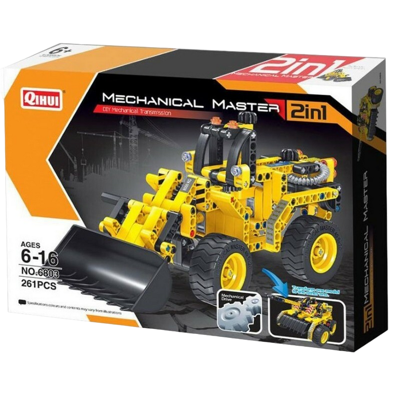 6803, XTech Bricks: 2in1, Construction Bulldozer & Tank, 261 buc