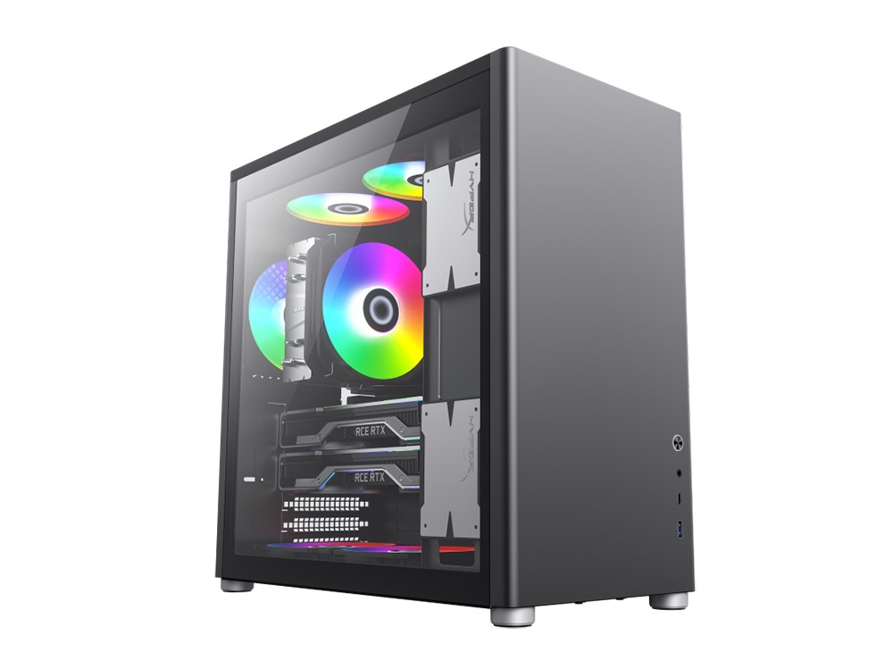 Carcasă PC Gamemax Spark Pro BK, Desktop, Fără PSU, Negru