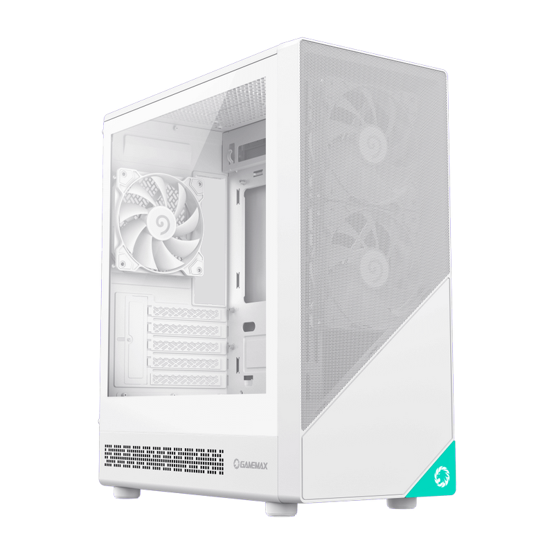 Carcasă PC Gamemax Focus MW, Micro-ATX, ATX, Alb