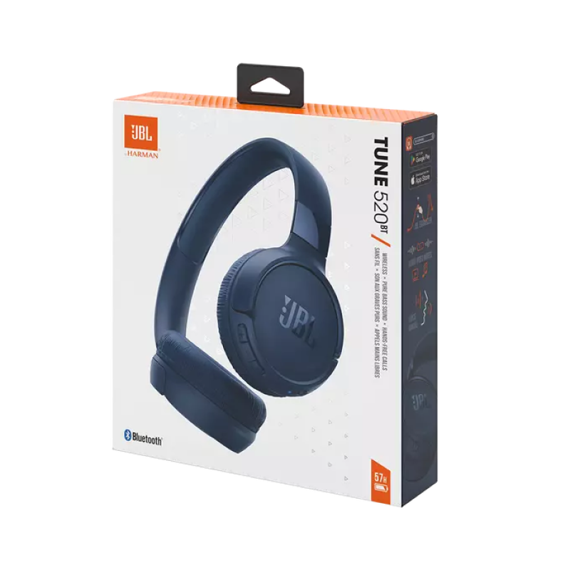 Headphones Bluetooth JBL T520BT, Blue, On-ear