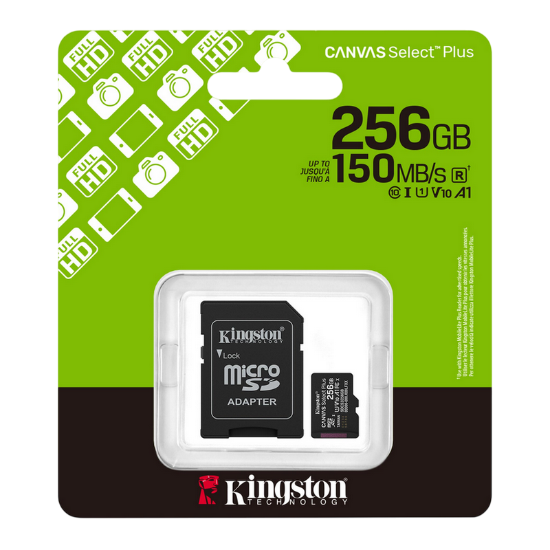 Карта памяти Kingston Canvas Select Plus, 256Гб (SDCS3/256GB)