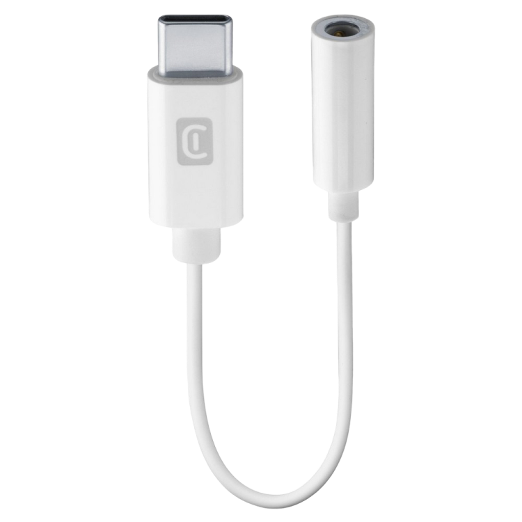 Adapter USB-C to 3.5mm Jack, Cellularline, White