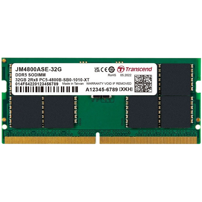 Memorie RAM Transcend JetRam, DDR5 SDRAM, 4800 MHz, 32 GB, JM4800ASE-32G