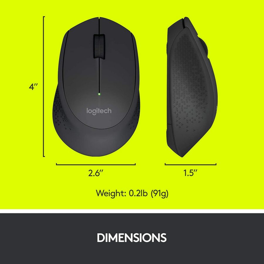 Беcпроводная мышь Logitech M330, Чёрный