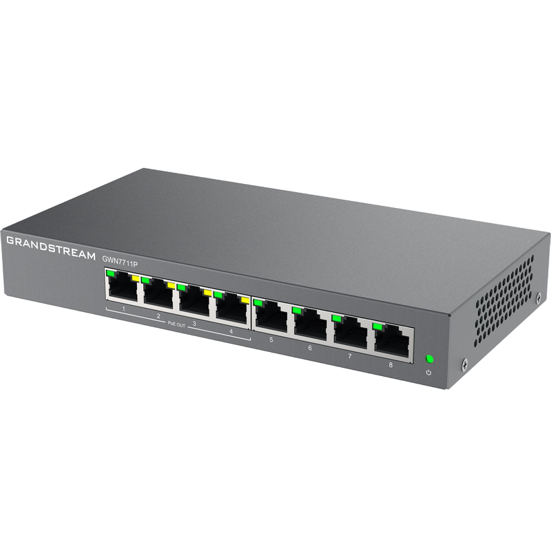 Comutator PoE Grandstream GWN7711P, 4x IEEE 802.3af/at