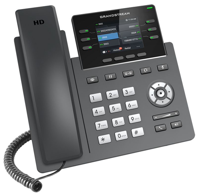 Telefon IP Grandstream GRP2613, Negru