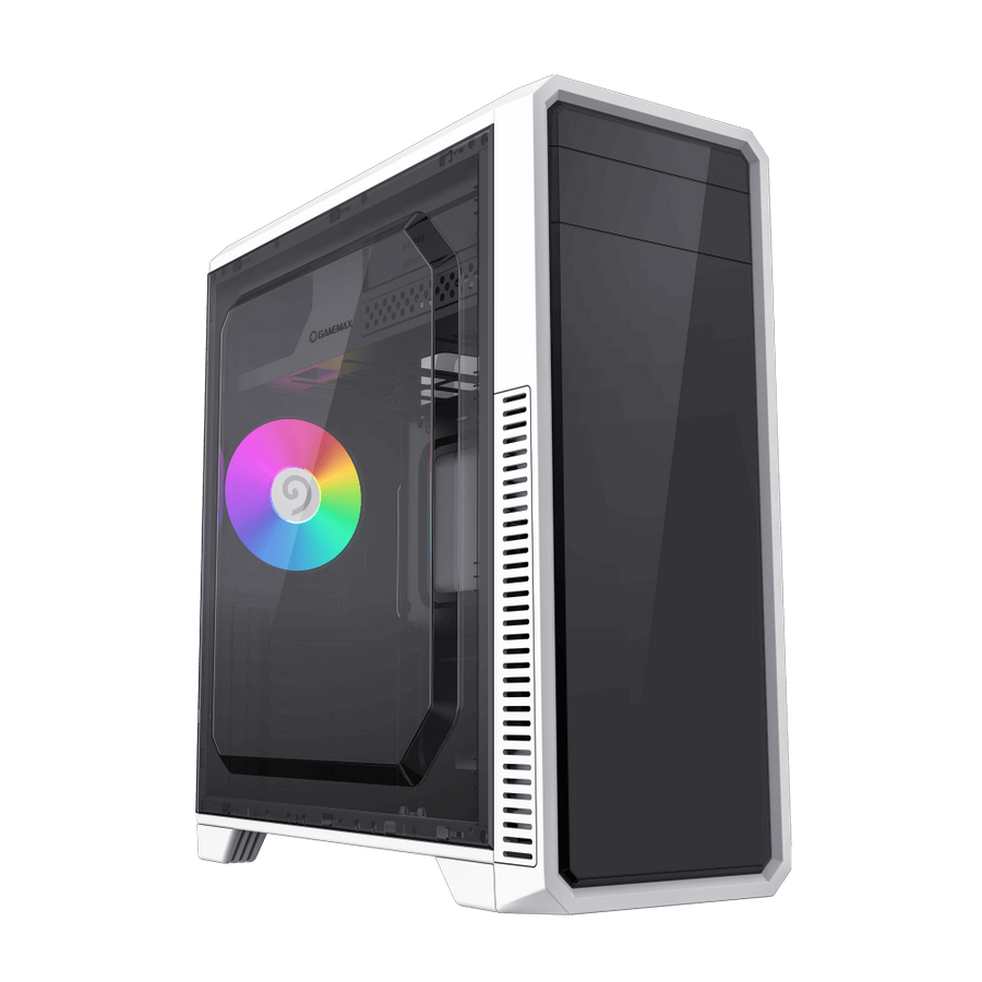 Компьютерный корпус Gamemax G561E-WH, Midi-Tower, Без блока питания, Черный | Белый