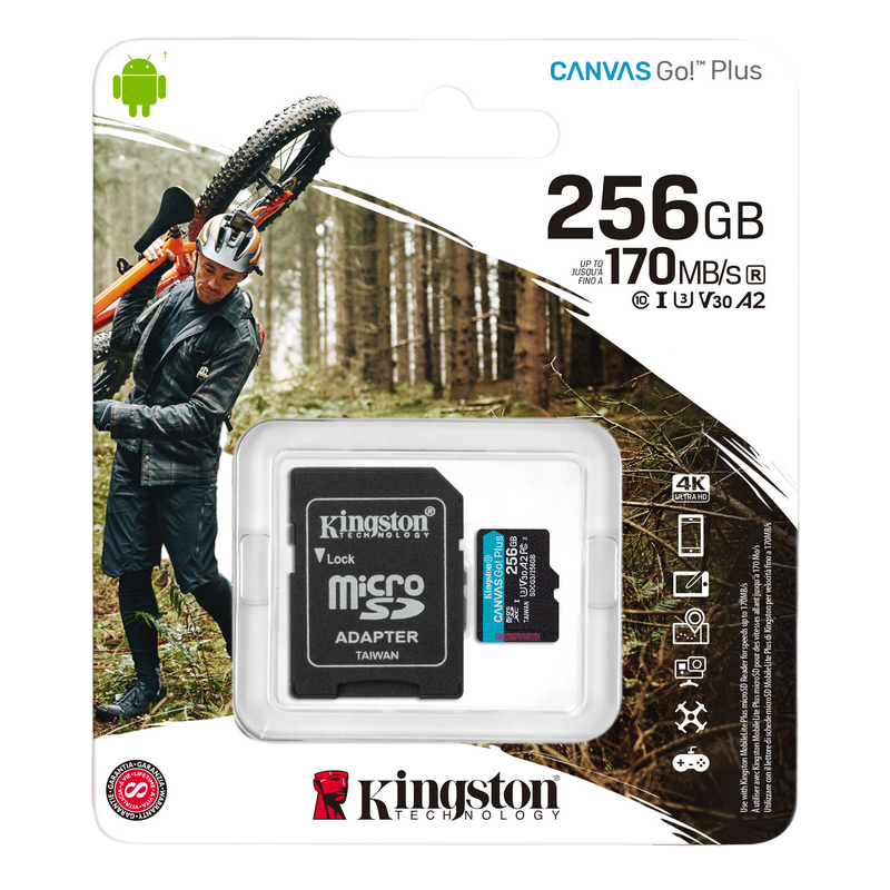 Card de Memorie Kingston Canvas Go! Plus, 256GB (SDCG3/256GB)