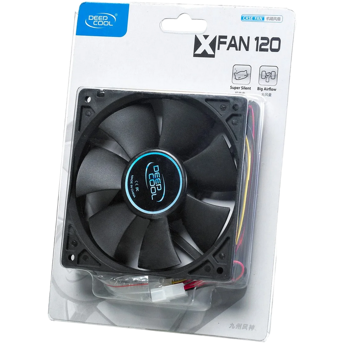 PC Case Fan Deepcool XFAN120, 120x120x25mm, 23.7db, 43.56CFM, 1300RPM, Hydro Bearing