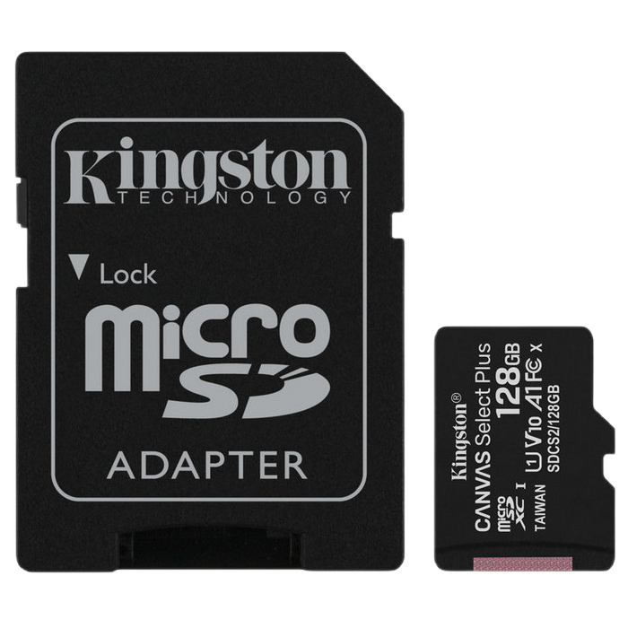 Карта памяти Kingston Canvas Select+, 128Гб (SDCS2/128GB)