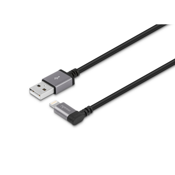 Lightning Cable Moshi, with conector 90 degrees, Black