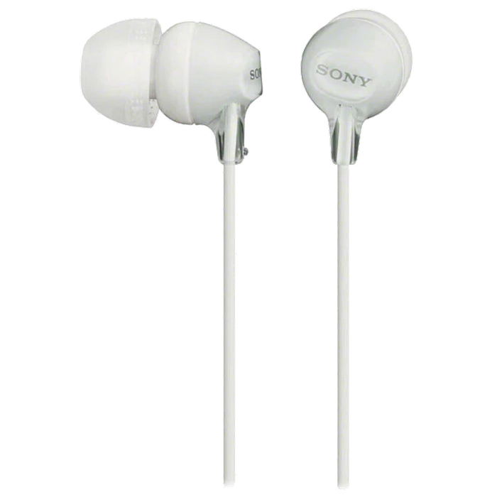 Гарнитура для мобильных телефонов SONY MDR-EX15LP, Проводной аналоговый, Белый