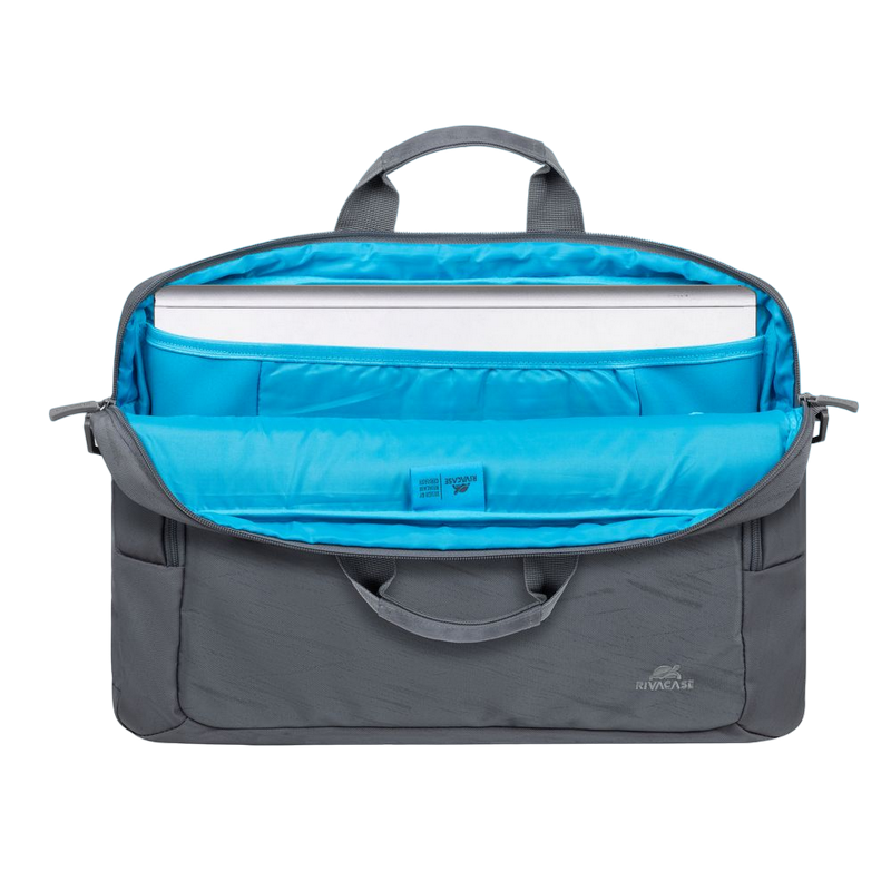 Geantă pentru Laptop RivaCase 7531, 16", Poliester RPET ECO-FRIENDLY, Gri