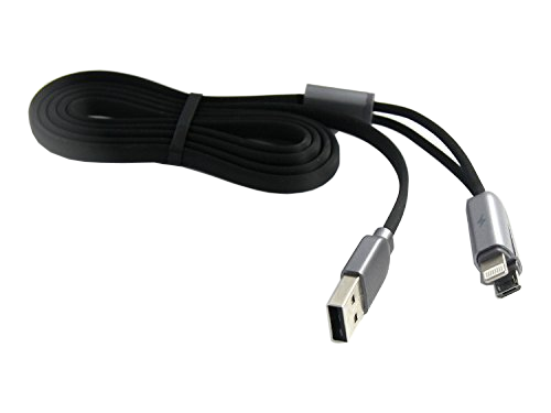 Lightning+Micro-USB Cable Remax, Binary, Black