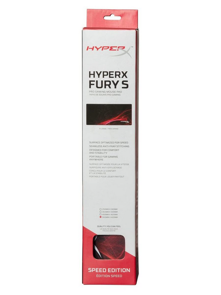 Mouse Pad pentru jocuri HyperX FURY S Pro Speed Edition, Extra Large, Negru/Rosu