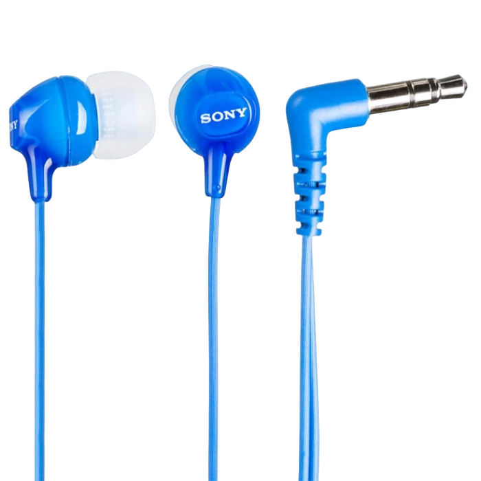 Гарнитура для мобильных телефонов SONY MDR-EX15LP, Проводной аналоговый, Синий