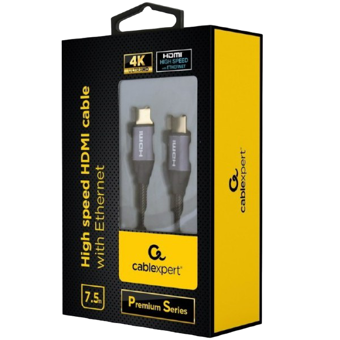 Видео кабель Cablexpert CCBP-HDMI-7.5M, HDMI (M) - HDMI (M), 7,5м, Чёрный