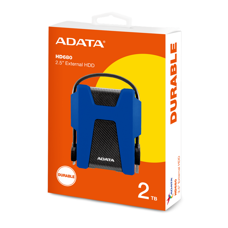 HDD portabil extern ADATA HD680, 2 TB, Albastru | Negru (AHD680-2TU31-CBL)