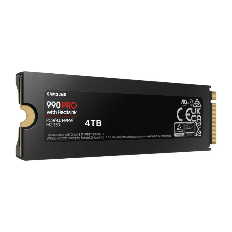 Unitate SSD Samsung 990 PRO cu radiator, 4000GB, MZ-V9P4T0GW