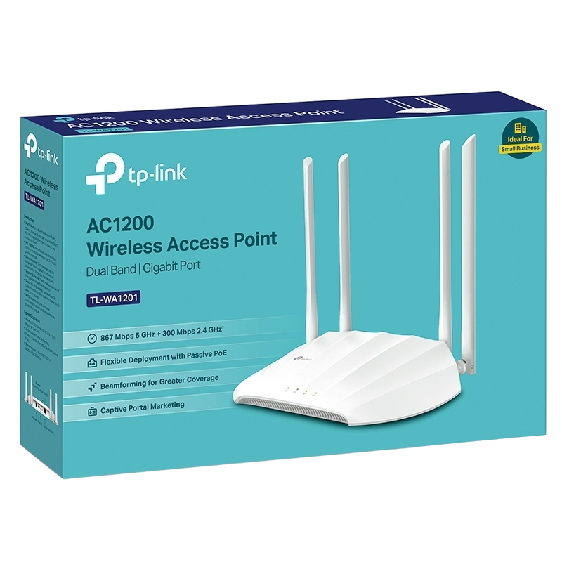Punct de acces fără fir TP-LINK TL-WA1201, 300 Mbps, 867 Mbps, Alb