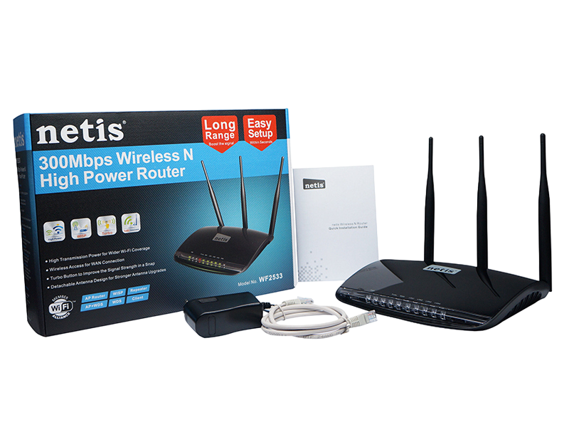 Router fără fir Netis WF2533, Negru