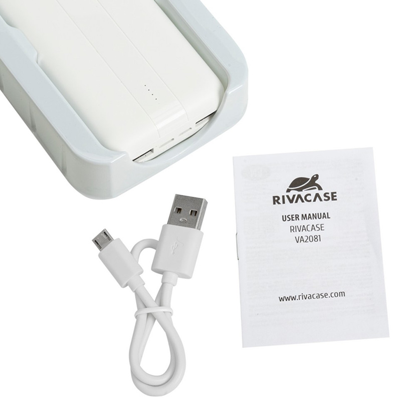 Power Bank Rivacase 20000 mAh, VA2081, White