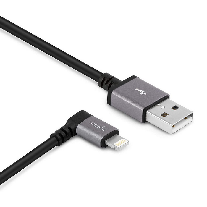 Lightning Cable Moshi, with conector 90 degrees, Black