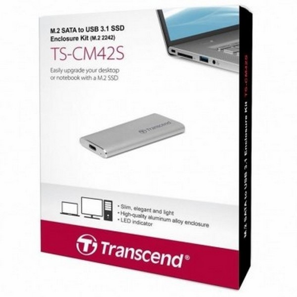 Rack SSD extern Transcend TS-CM42S, , Argintiu (TS-CM42S)
