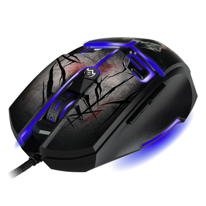 Gaming Mouse SVEN RX-G805, 500-8000 dpi, 6 buttons, Programmable, RGB, Backlight, Black, USB