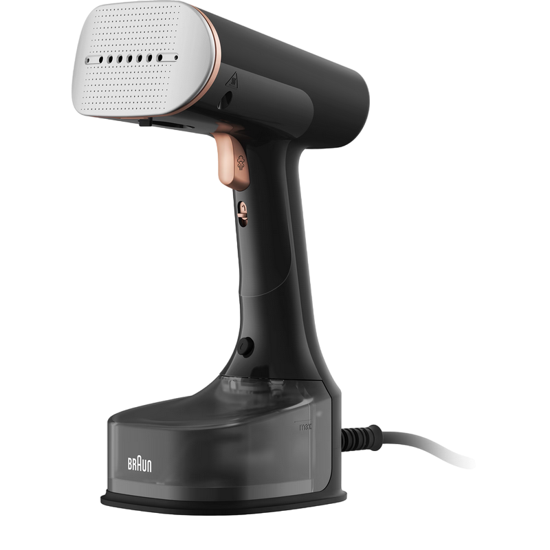 Aparat de călcat vertical cu aburi Braun GS 7077 BK, Negru