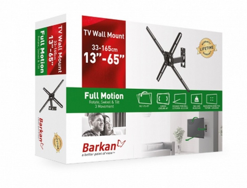 Suport TV de perete BARKAN BM331, Negru