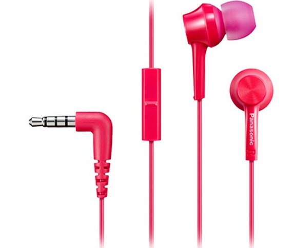  Earphones Panasonic RP-TCM115GCP Pink, Mic, 4pin 1*mini-jack 3.5mm