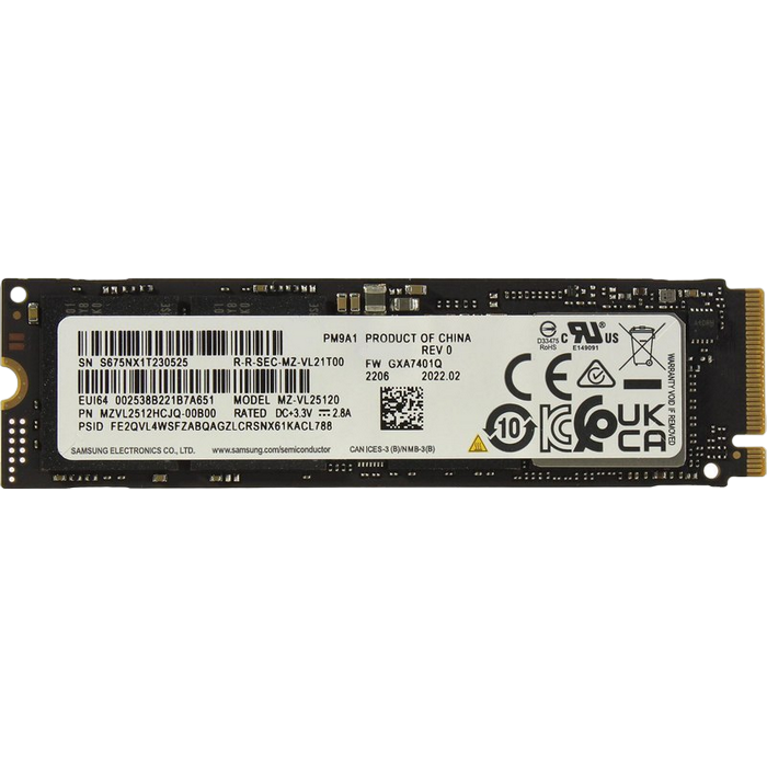 Unitate SSD Samsung MZVL2512HCJQ-00B00, 512GB
