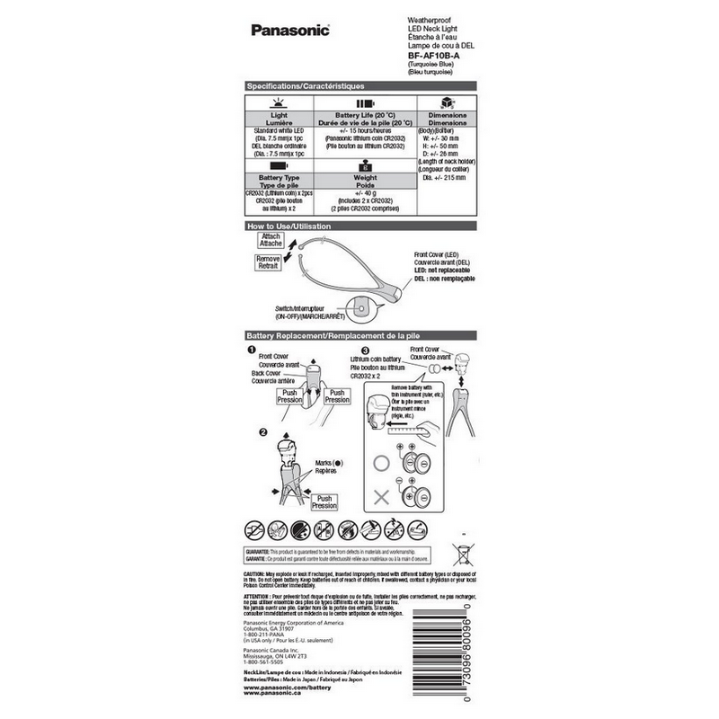 Lampă LED Panasonic LED Neck Light, Negru
