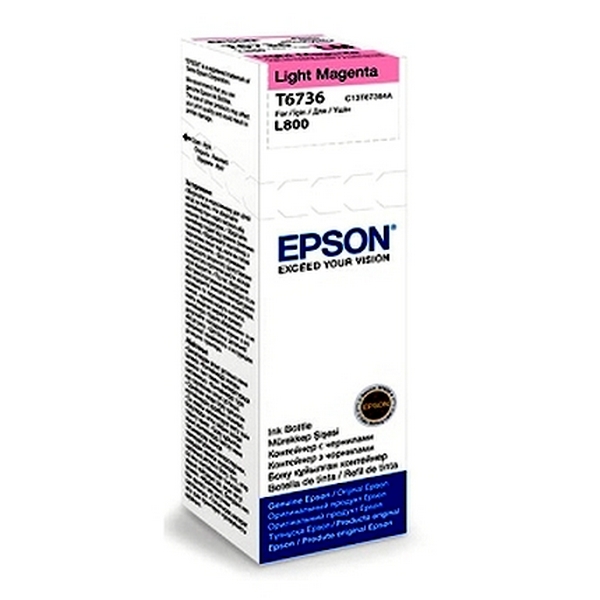 Контейнер с чернилами Epson T673, C13T67364A               , Светло-Пурпурный