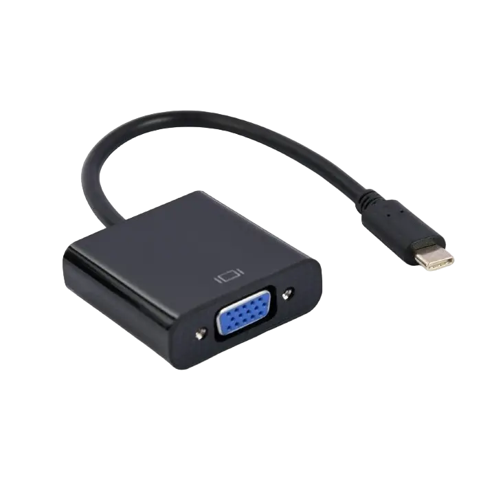 Cablu Video Cablexpert A-CM-VGAF-01, USB 3.1 Type-C (M) - VGA 15-pin (F), 0.15 m, Negru - photo