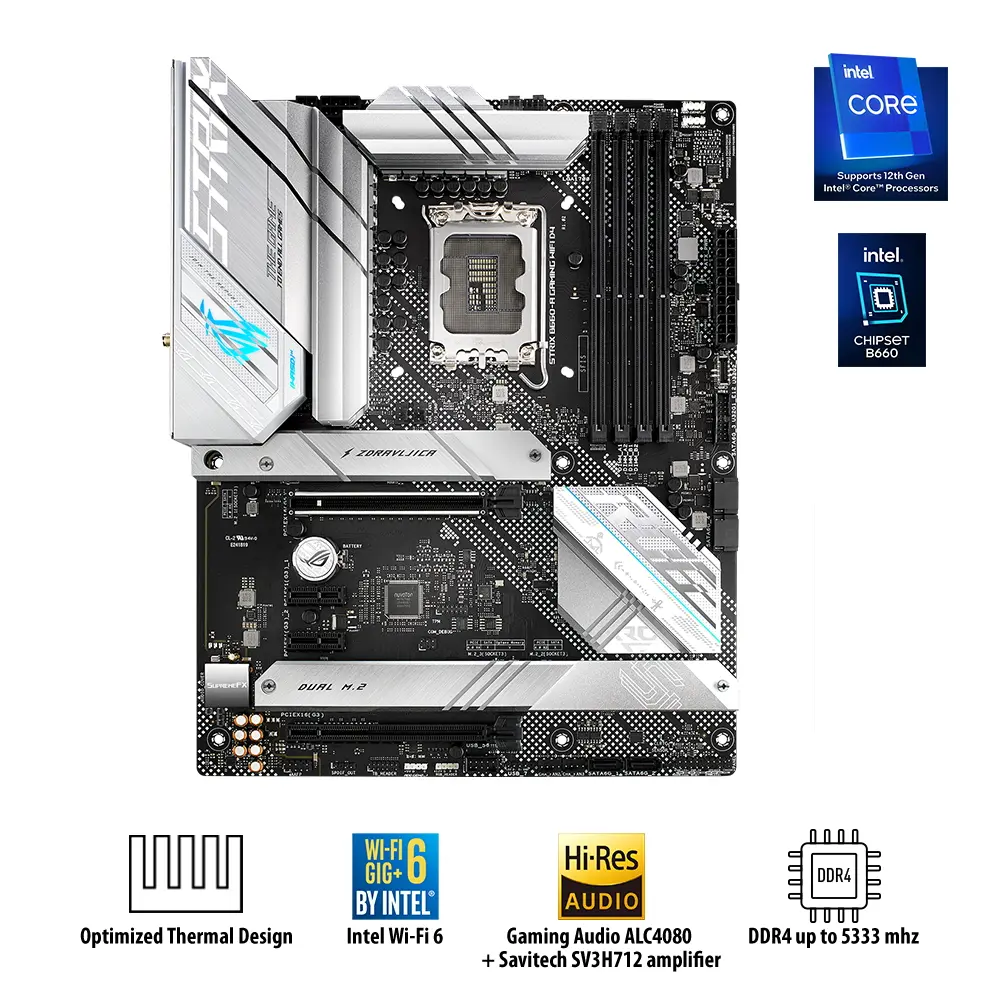 Placă de bază ASUS ROG STRIX B660-A GAMING WIFI D4, LGA1700, Intel B660, ATX - photo
