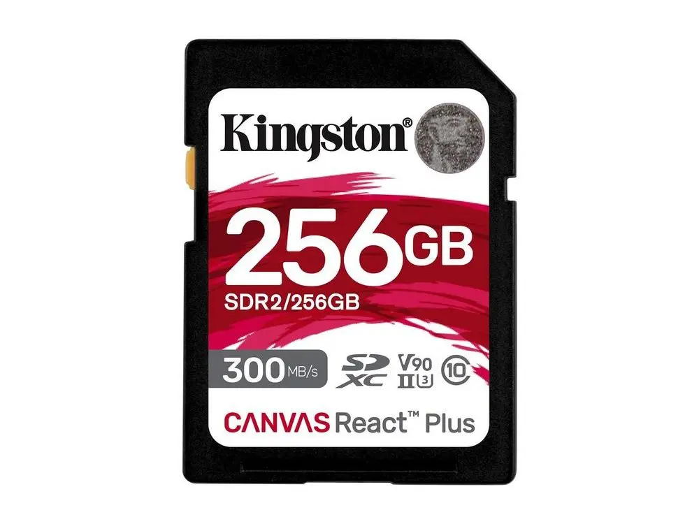 256GB  SDXC Card (Class 10) UHS-II , U3, Kingston Canvas React Plus "SDR2/256GB" (R/W:300/260MB/s) - photo