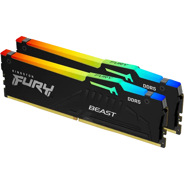 Memorie RAM Kingston FURY Beast RGB, DDR5 SDRAM, 5600 MHz, 64GB, KF556C36BBEAK2-64 - photo