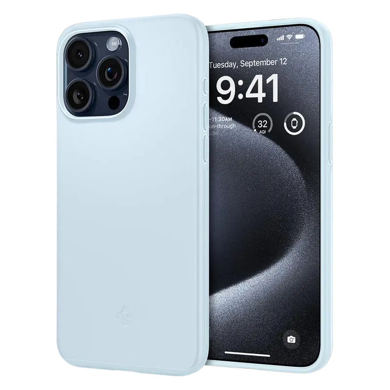 Чехол Spigen iPhone 15 Thin Fit, Приглушённый синий - photo