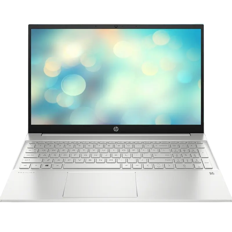 Ноутбук 15,6" HP Pavilion 15-eh1023ur, Natural Silver, AMD Ryzen 5 5500U, 8Гб/512Гб, FreeDOS - photo