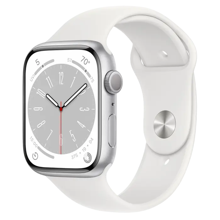 Ceas inteligent Apple Watch Series 8 GPS, 45mm, Argintiu - photo