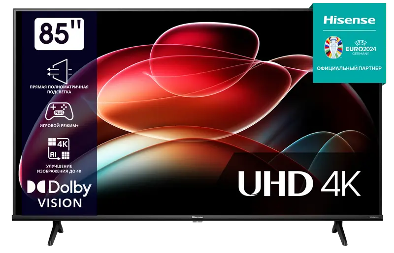 85" LED SMART TV Hisense 85A6K, 3840x2160 4K UHD, VIDAA U6.0, Negru - photo