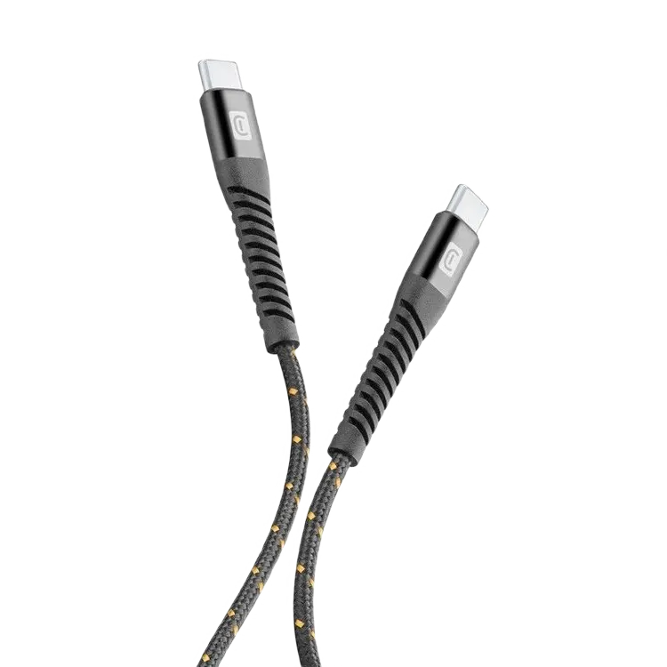 Cablu de încărcare și date Cellularline Strong Cable, USB Type-C/USB Type-C, 1,2m, Negru - photo
