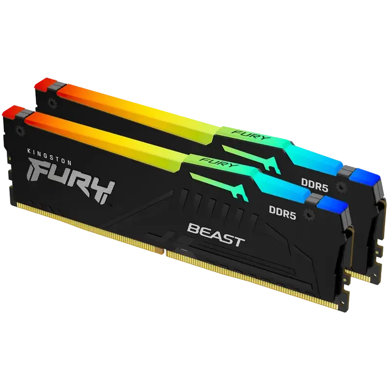 Memorie RAM Kingston FURY Beast RGB, DDR5 SDRAM, 5600 MHz, 16GB, KF556C36BBEAK2-16 - photo